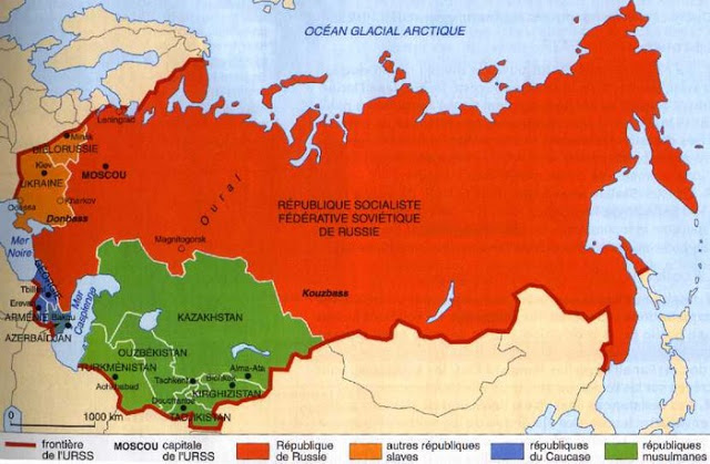 Mapa de l'URSS